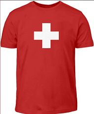 T-Shirt "Swiss" rosso